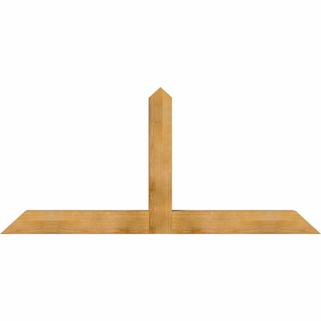 Ekena Millwork Portland Rough Sawn Timber Gable Bracket, Western Red Cedar, 84"W x 38"H x 6"D x 6"F, 11/12 Pitch GBW084X38X0606POR00RWR